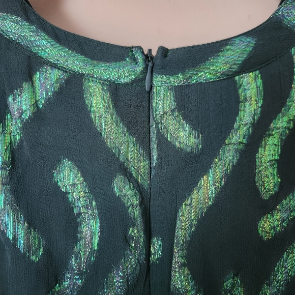 NWT Oliphant | Balloon Waisted Mini Dress in Aurora Teal - Size S - Picture 8 of 12